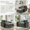 Busaurus Oversized Chenille Accent Chair with Ottoman - 4 of 4