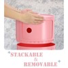 Haitral 4 Drawer Barrel Nightstand Dark Pink - 2 of 4
