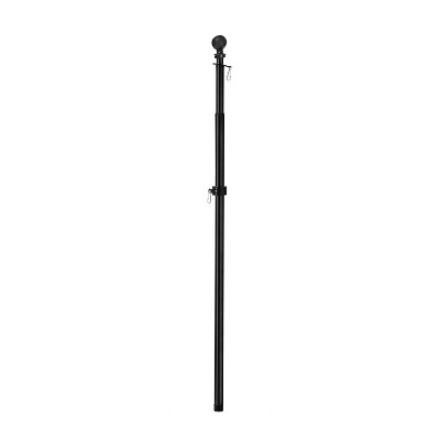 Evergreen Flag Metal Extendable House Flag Pole, Black