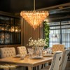 CityFurn 20-Light Modern Tiered Chandelier with Smoked Glass - 2 of 4