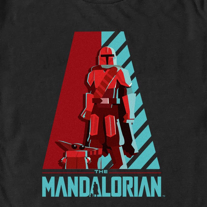 Men's Star Wars: The Mandalorian Blue and Red Animated Logo T-Shirt, 2 of 6