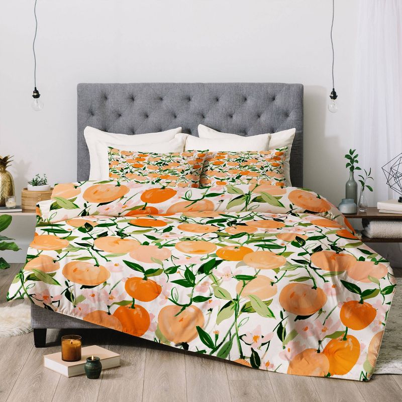 Spring Clementines Cotton Comforter & Sham Set - Deny Designs, 5 of 6