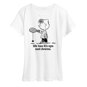Women's - Peanuts - Sally Brown Life Has It's Ups and Downs Short Sleeve Graphic T-Shirt - 1 of 4