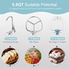 WHALL Stand Mixer, 12-Speed Tilt-Head Kitchen Mixer with Dough Hook, Whisk, Beater, and Stainless Steel Bowl - 4 of 4