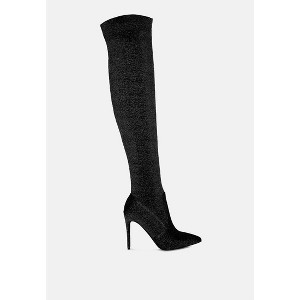 Tigerlily Knitted Stiletto Long Boots Women - 1 of 4