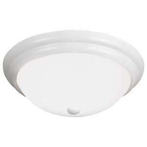 Possini Euro Design Possini Euro 16" Wide White Etched Opal Glass Button Ceiling Light - 1 of 1
