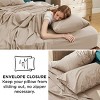 100% Cotton Percale Sheets,Sheet Set with Deep Pocket Up to 16 Inches, Breathable & Crirsp Soft, Bedsheet & Pillowcase Sets, 4 Pieces - 4 of 4