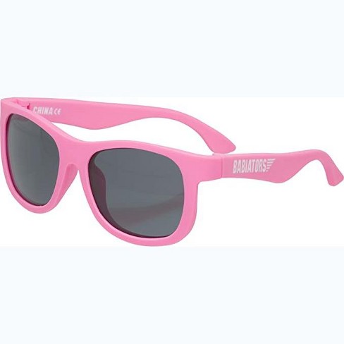 Babiators Original Children’s Navigators UV Sunglasses Bendable Flexible  Durable Shatterproof Baby Safe - Think Pink - Ages 6+