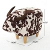 TiramisuBest Modern Cow-Shaped Animal Ottoman,Black & White Accent Stool for Living Room, Bedroom, Balcony, Garden, or Porch - 4 of 4