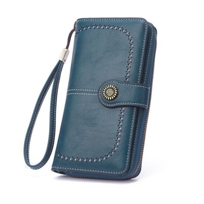 BEAFUP Leather Wallets for Women - Large Capacity with Detachable Wrist Strap, Perfect for Travel, Shopping & Daily Use