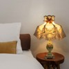 YIYIBYUS Princess Style Stained Table Lamp with 12.2-inch Wide Lampshade, Pink - 2 of 4