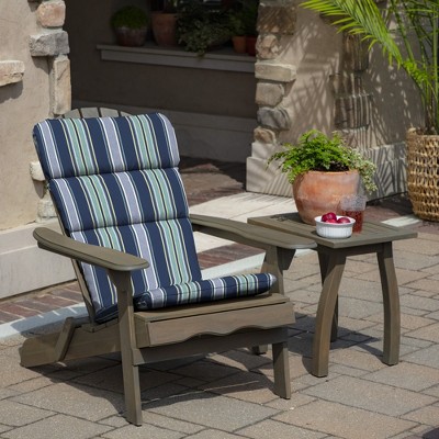 Sapphire Aurora Blue Stripe Outdoor Adirondack Chair Cushion