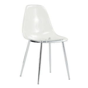 Dexmalle Set of 6 Modern Minimalist Plastic Chair - 1 of 4