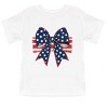 The Juniper Shop Blue and White Star Bow Coquette Toddler Short Sleeve Tee - 3 of 4