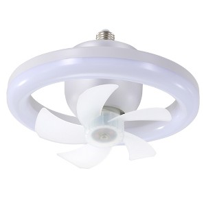 KTMBDW Socket Fan Light with Remote: 10'' Small Ceiling Fans with Lights, Dimmable Led Bulb, Easy Install Screw in E26 Base for Bedroom Living Room - 1 of 4