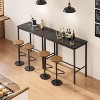 SEVOBAL Desks Writing Workstation Study Table Home Office Bar Height Pub Table, Wooden Computer Table for Workplace, Black, 47.2"*23.6"*41.3" - 2 of 4