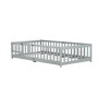 Whisen Twin Size Montessori Floor Platform Bed with Built-in Book Storage Rack on Headboard - 2 of 4