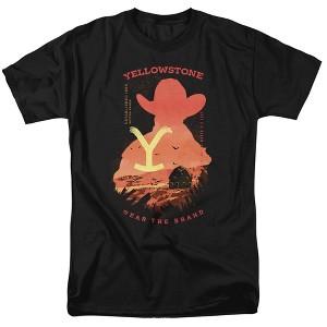 Yellowstone Wear The Brand Sunset Sihouette Adult T-Shirt Black - 1 of 4