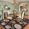 Floral Machine Washable Area Rugs for Living Room Bedroom Soft Non Slip Pastoral Rug Low Pile Botanical Floor Carpet for Kitchen Bathroom - 3 of 4