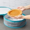 Juvale Round Thermal Insulated Casserole Carrier - Food Warmer Bag Container for Hot Lunch, Pie (Teal and Grey, 4.5x12.25 in) - 3 of 4
