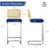 Infurnic Counter and Bar Stools, Upholstered Bar Stools Set with Durable Table Legs, for Kitchen and Dining Room, 2PCS, Blue, 17.7"*18.9"*42.5" - 4 of 4