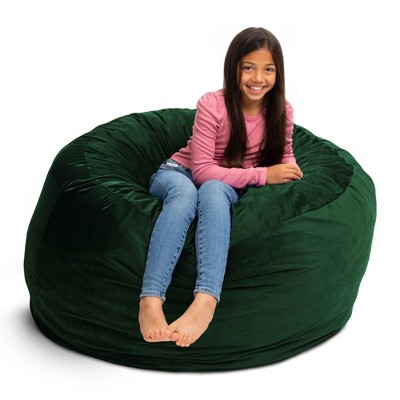 Ultimate Sack 4ft Bean Bag Chair, Oversized Comfortable Indoor Floor Lounger, Giant Foam-Filled Furniture for Relaxing, Hunter Suede