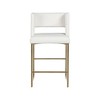 Meridian Furniture,Caleb White Vegan Leather Counter Stool, Set of 2 - 4 of 4