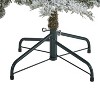 5ft. Slim Flocked Spruce Artificial Christmas Tree with 150 Warm White LED Lights and 433 Branches – Sleek Snowy X-Mas Tree - 4 of 4