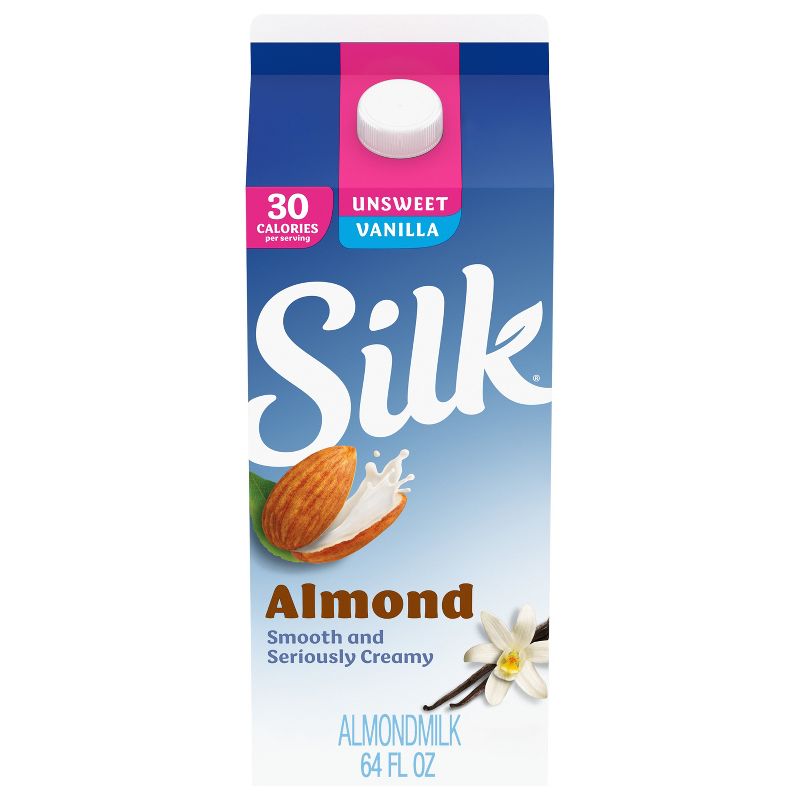 Silk Unsweetened Vanilla Almond Milk - 0.5gal, 1 of 10