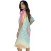 Just Love Womens Nightgown - Short Sleeve Henley Oversized Sleepwear Gown - 2 of 3