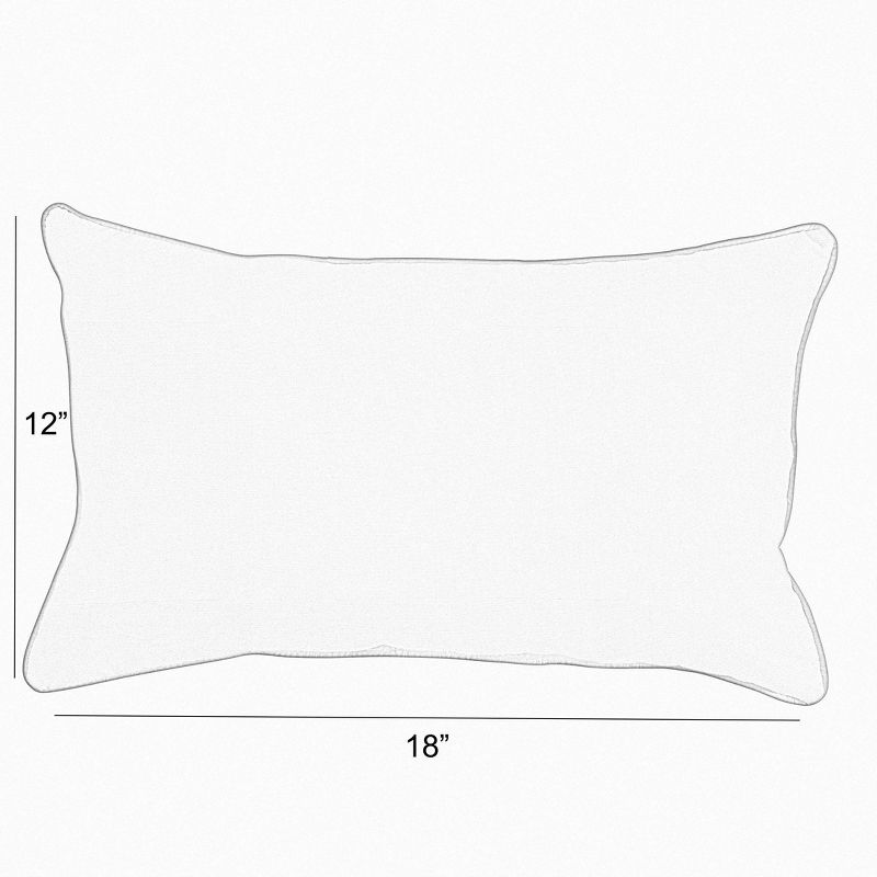 2pk 12&#34;x18&#34; Sorra Home Sunbrella Single Petite Flange Square Indoor Outdoor Throw Pillow Sets Blue, 3 of 4