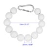 Unique Bargains Stainless Steel Indoor Outdoor Durable Flag Pole Beaded Flagpole Retainer Ring 12 Beads 2 Pcs - 3 of 4