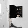 Wooakway Recessed or Wall Mount Medicine Cabinet 16 x 24 Inch Bathroom Mirror Cabinet with HD Mirror, Black - 4 of 4