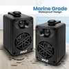 PYLE 3.5" Outdoor Waterproof Speakers – All-Weather Mountable Speaker Pair for Patio, Pool, or Boat – Black - 4 of 4