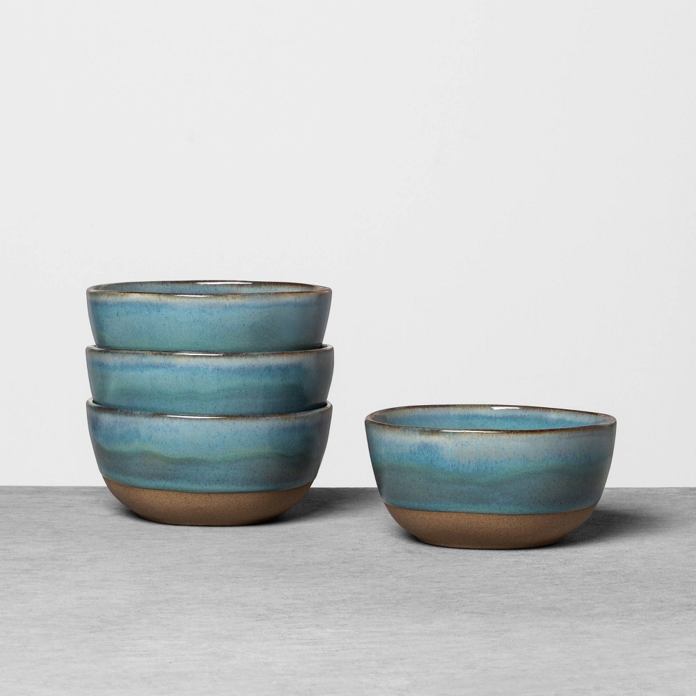 4pk Stoneware Reactive Exposed Base Mini Bowl Dark Blue - Hearth & Hand with Magnolia was $15.99 now $7.99 (50.0% off)