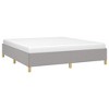 vidaXL California King Bed Frame, Fabric Upholstered Platform Bed Frame, Light Gray, No Mattress - 2 of 4