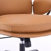TinyHomie Ergonomic White Leather Office Chair with 360 Swivel, Adjustable Height, Reclining Backrest, Breathable Seat, Easy Assembly - 4 of 4