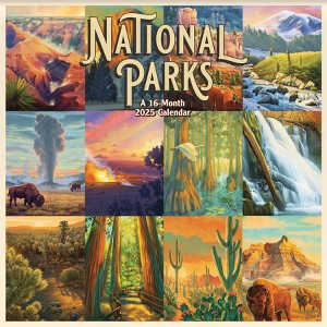 Trends International National Parks Wall Calendar: 2025 Monthly, 12x12 Inches, Multicolored, Saddle Stitch Binding - 1 of 4