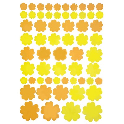 Slickblue Summer Flowers Large Wall Decals – Floral Vinyl Stickers for Home Décor 19.7" x 27.6"