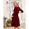 LXT-Women's Nursing 3/4 Sleeve A Line Party Midi Dress - 4 of 4