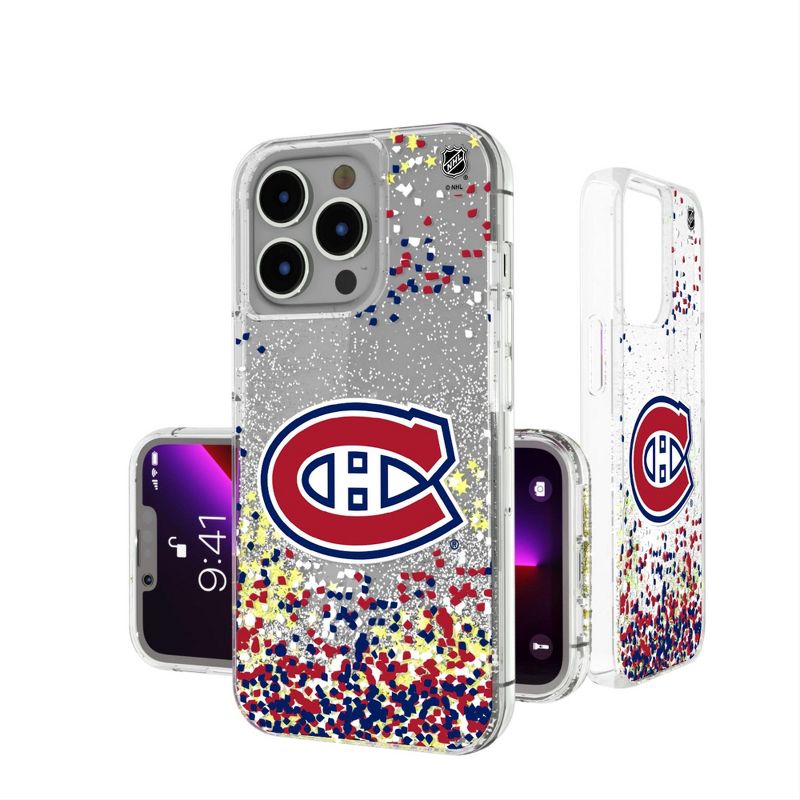 Keyscaper Montreal Canadiens Confetti Glitter Phone Case, 1 of 2