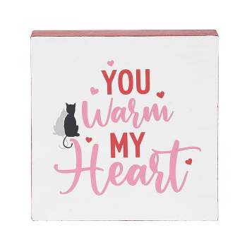 C&F Home Warm My Heart Valentine's Day Shelf Block
