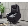 Faux Leather Recliner Chair with Cup Holders & Remote Control - 3 of 4