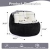 Gulches Oversized Faux Rabbit Fur Bean Bag Chair No Assembly, High-Density Shredded Foam Lounger Sofa, Non-Slip Portable - 3 of 4