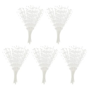 Unique Bargains No Fading Plastic Decorations Pearl String Bouquet 50 Pcs - 1 of 4