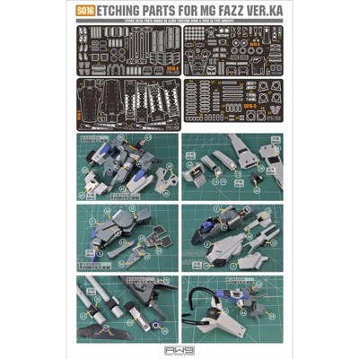 Madworks AW9 S16 Detail Up Metal Parts Photo-Etch Upgrade for Fazz Ver. Ka MG 1/100 Model Kit