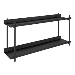 28" x 15" Dominic Tiered Decorative Wall Shelf Black - Kate & Laurel All Things Decor