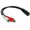 Sanoxy (2-Pack) 6in 3.5mm Stereo Female to 2 RCA Male Audio Cable - 2 of 3