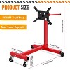 Engine stand, 750 lb swivel stand, 360 degree turn, 4 casters, 4 adjustable arms, lift table, suitable for vehicle maintenance, auto repair - 2 of 4