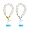 Unique Bargains Identification Handle Letter Charm Accessories Gold & Silver Tone 2 Pcs - 3 of 4